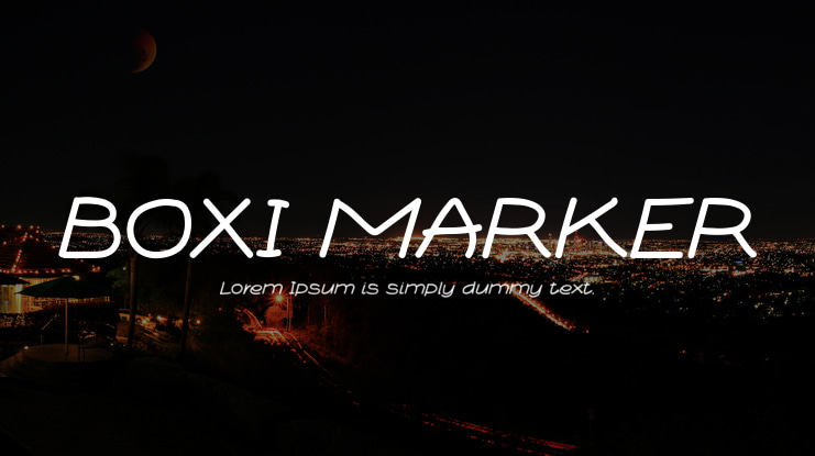 BOXI MARKER Font