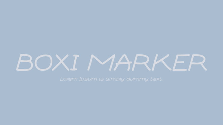 BOXI MARKER Font