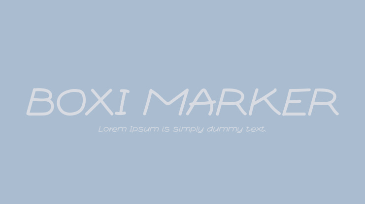 BOXI MARKER Font