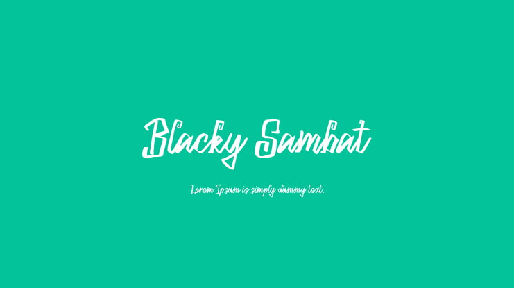 Blacky Sambat Font