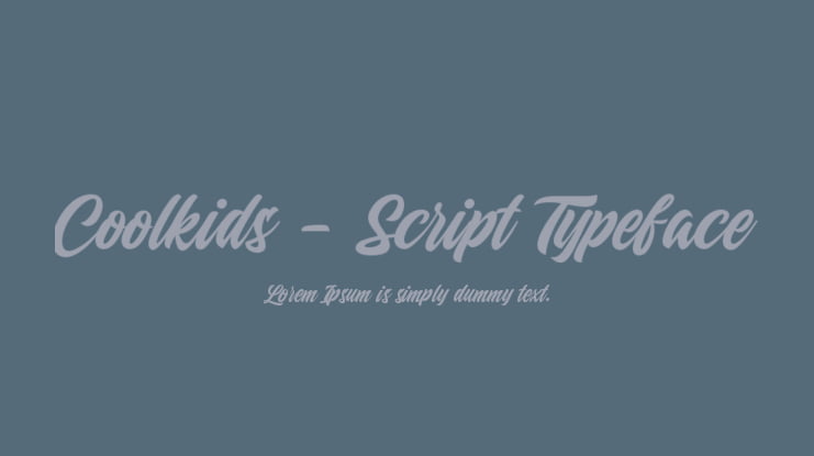 Coolkids - Script Typeface Font