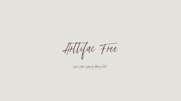 Arttifac Free Font
