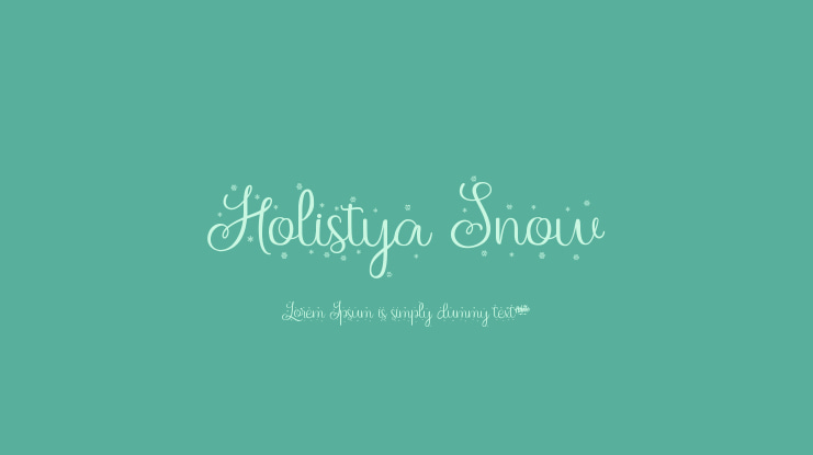 Holistya Snow Font