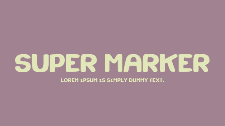 Super Marker Font Family