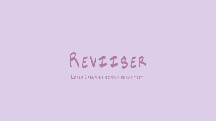 Reviiser Font