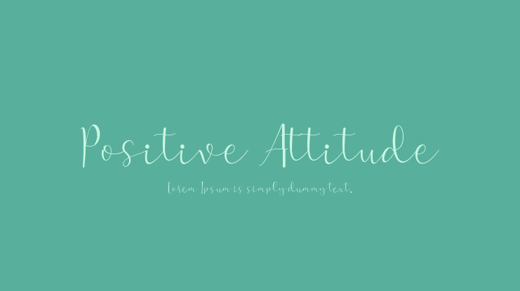 Positive Attitude Font
