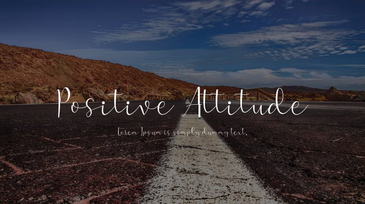 Positive Attitude Font