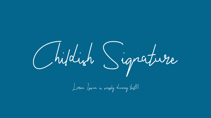 Childish Signature Font