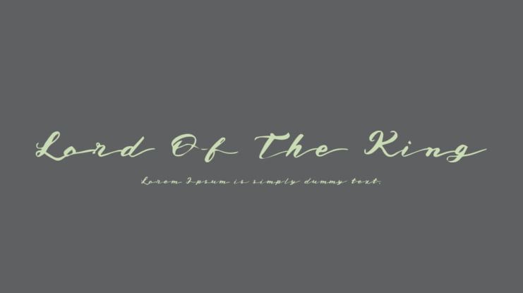 Lord Of The King Font