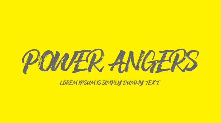 POWER ANGERS Font