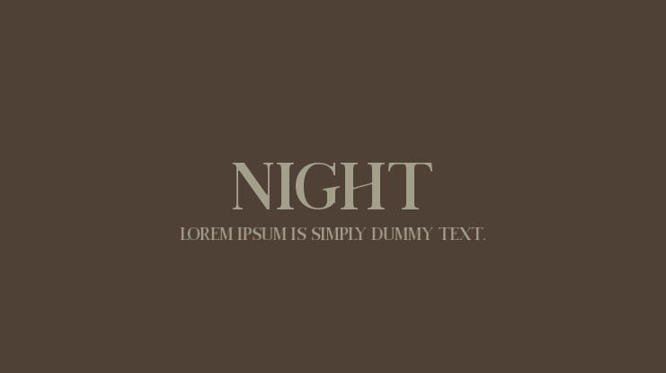 Night Font Family