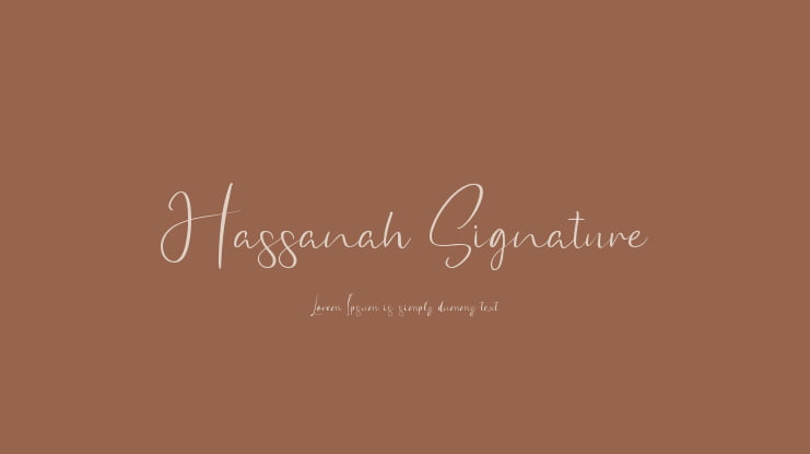 Hassanah Signature Font