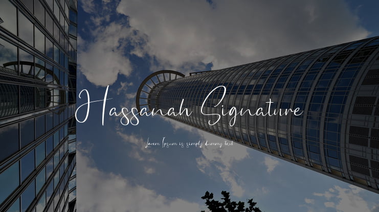 Hassanah Signature Font