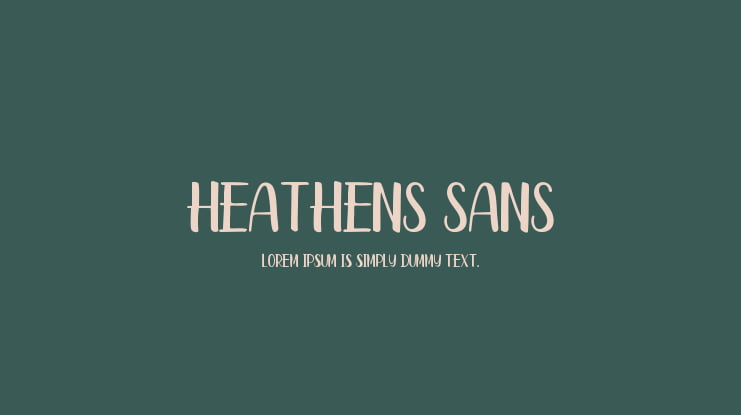 Heathens Sans Font Family