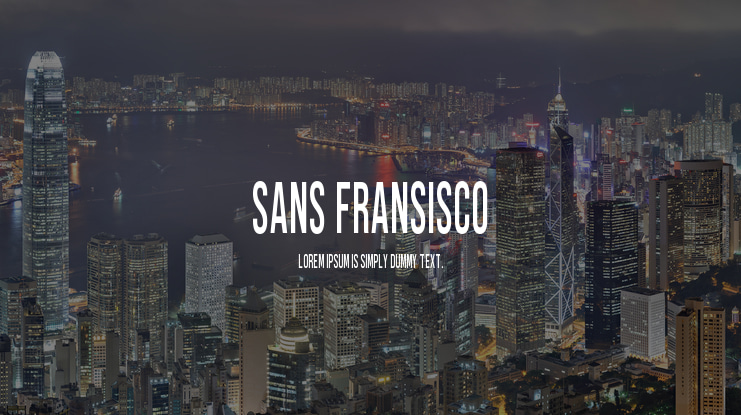 Sans Fransisco Font Family