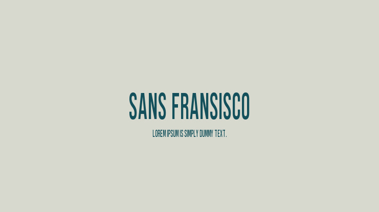Sans Fransisco Font Family