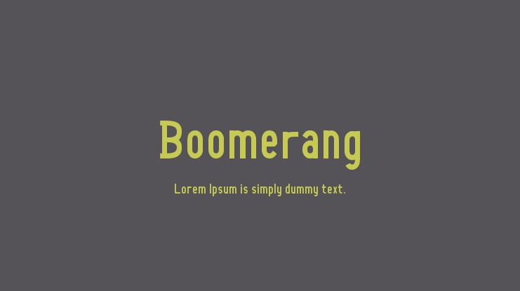 Boomerang Font