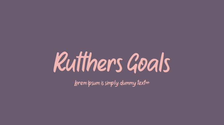 Rutthers Goals Font