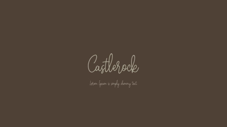 Castlerock Font