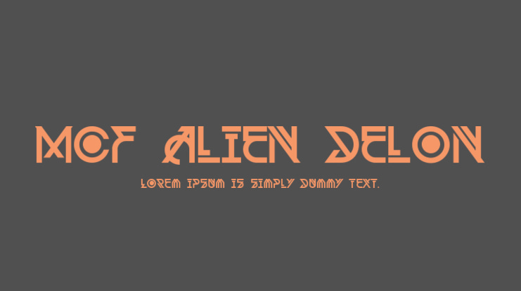 MCF Alien Delon Font
