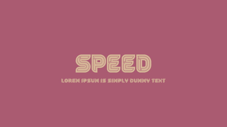 Speed Font Family