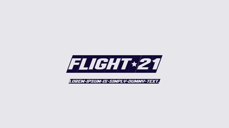 Flight 21 Font