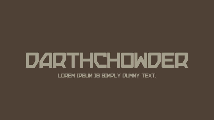 DARTHCHOWDER Font