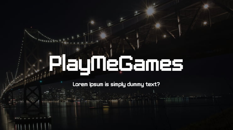 PlayMeGames Font