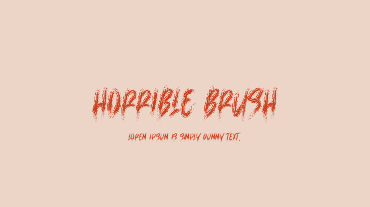 Horrible Brush Font