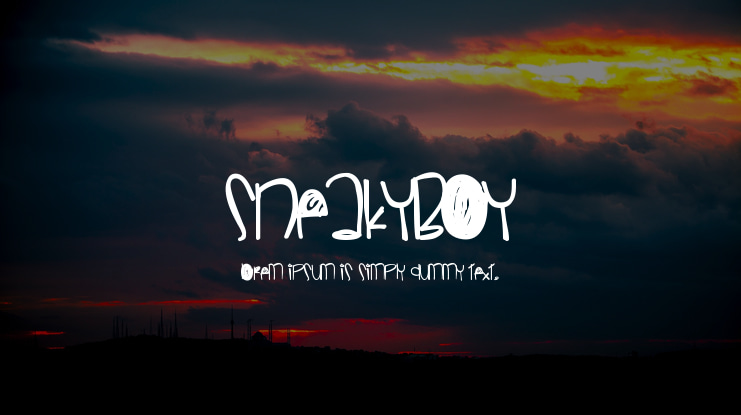 SneakyBoy Font