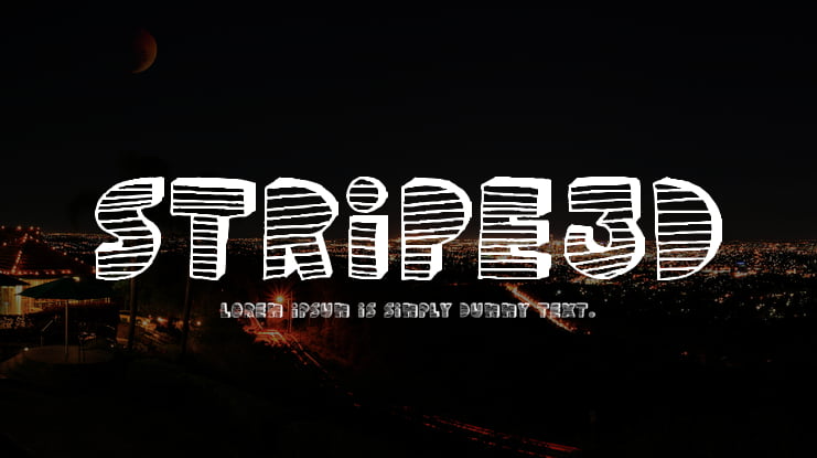 stripe3D Font