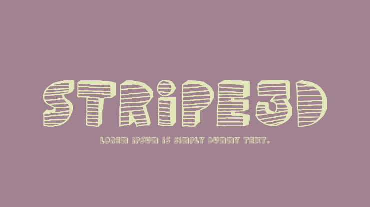 stripe3D Font