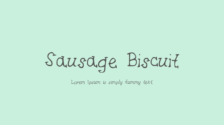 Sausage Biscuit Font