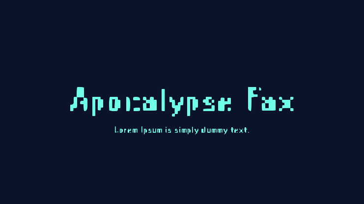 Apocalypse Fax Font
