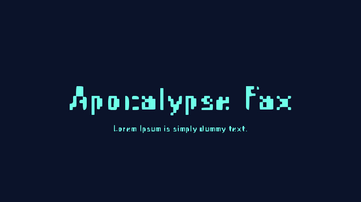 Apocalypse Fax Font