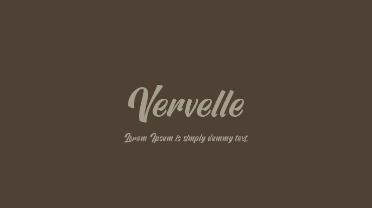 Vervelle Font