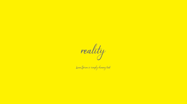 reality Font