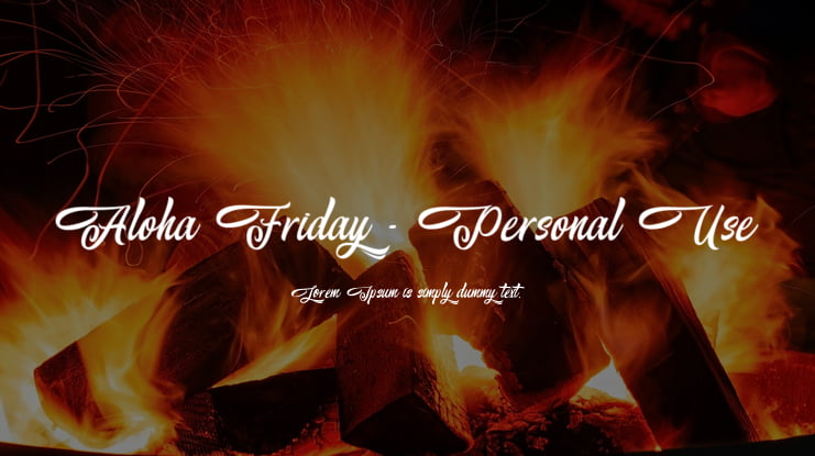 Aloha Friday - Personal Use Font