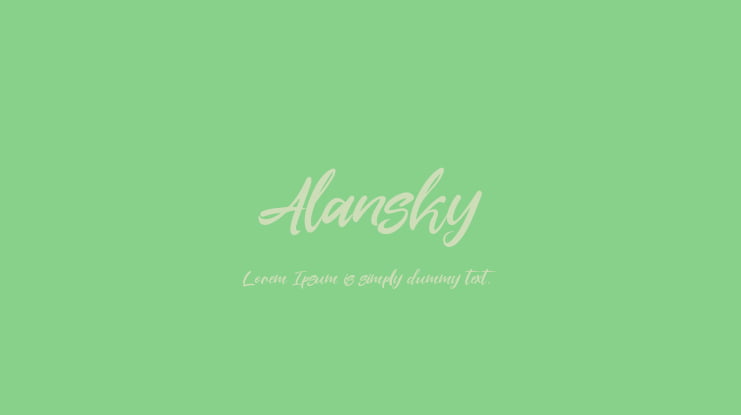 Alansky Font