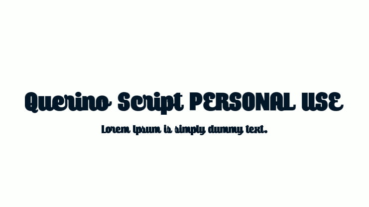 Querino Script PERSONAL USE Font Family