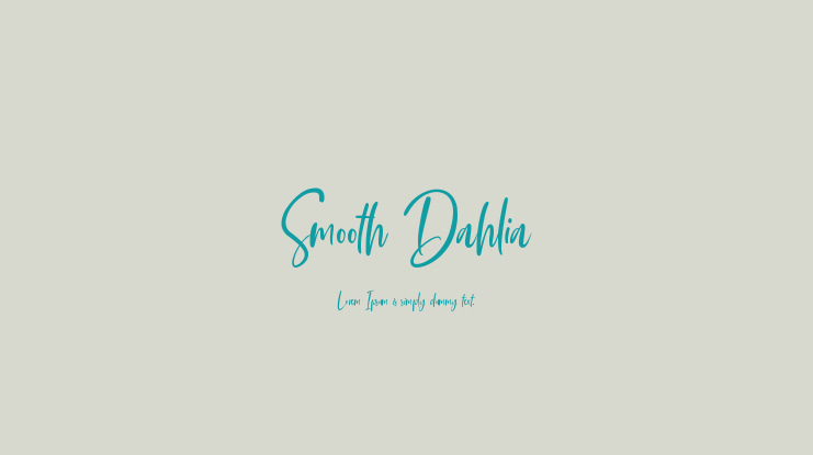Smooth Dahlia Font