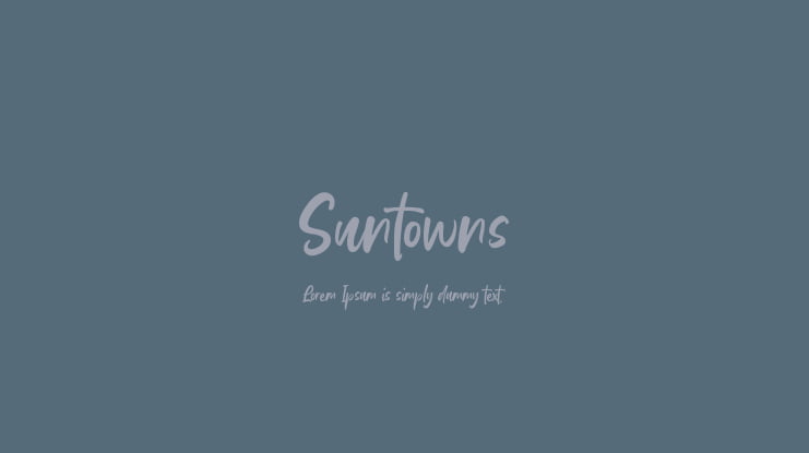 Suntowns Font