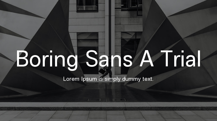 Boring Sans A Trial Font Family