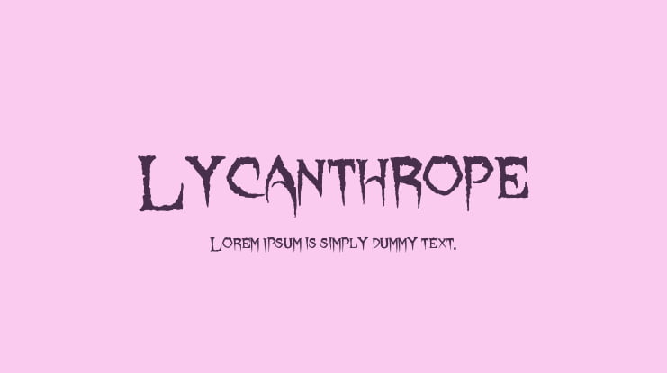 Lycanthrope Font