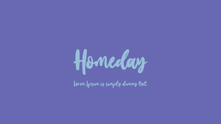 Homeday Font