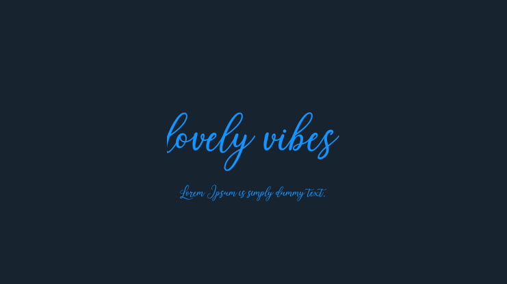 lovely vibes Font