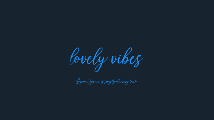 lovely vibes Font