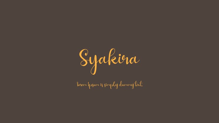 Syakira Font