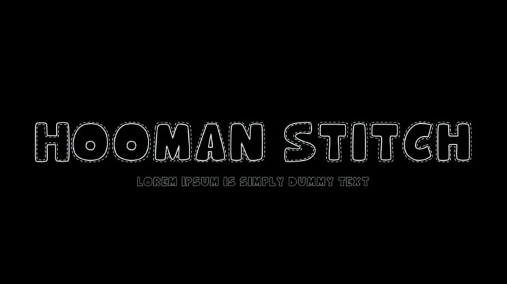 Hooman Stitch Font