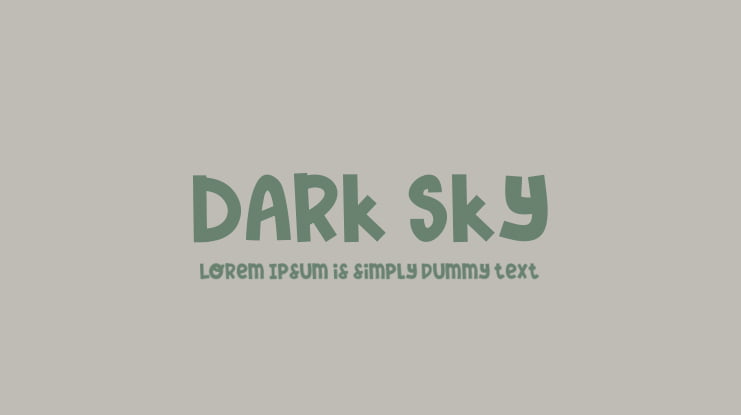 Dark Sky Font